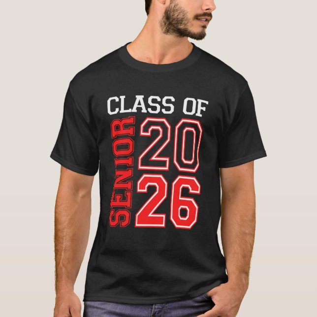 School Graduation Senior Class Of 2026 Senior Grad T-Shirt (Front)