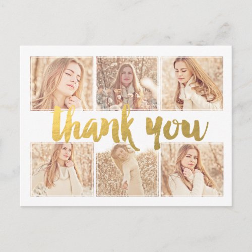 School Graduation Thank You Photo Frame Postcard