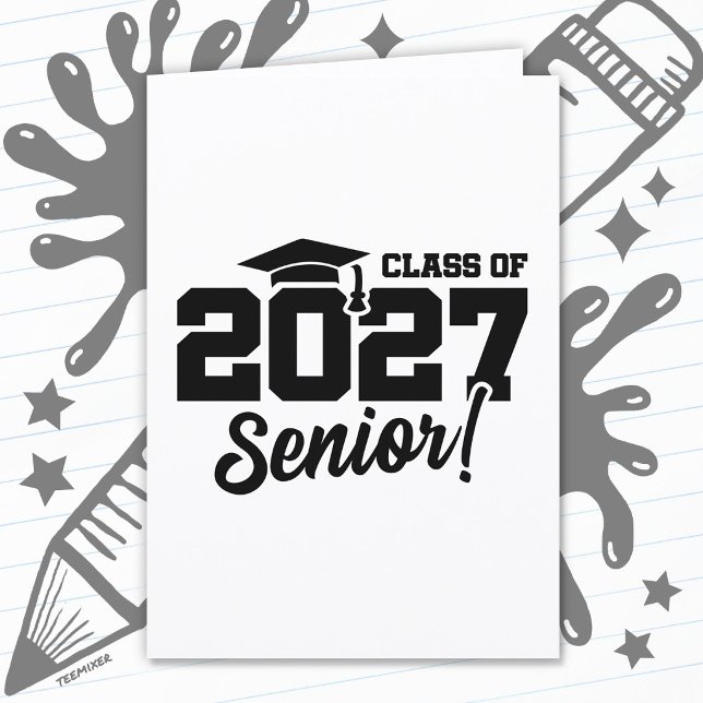 School Graduation Year Pride Senior Class of 2027 Card (Creator Uploaded)