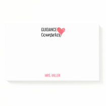 School Guidance Counselor Personalized Watercolor Post-it Notes