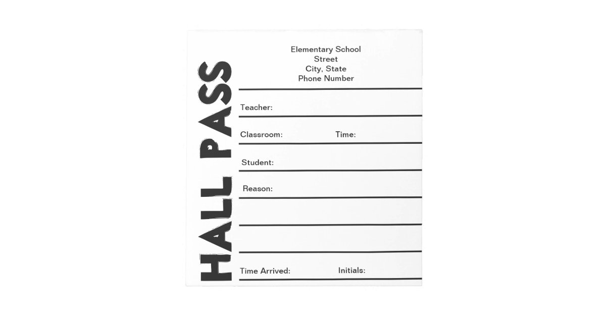 school office pass