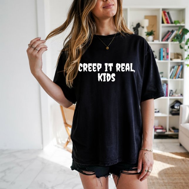  School halloween humor teacher white typography T-Shirt (Creator Uploaded)