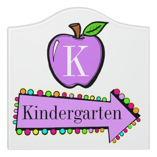 School Hallway Door Sign (Large Crest Front)