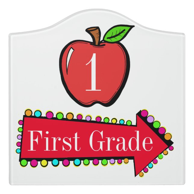 School Hallway Door Sign (Large Crest Front)