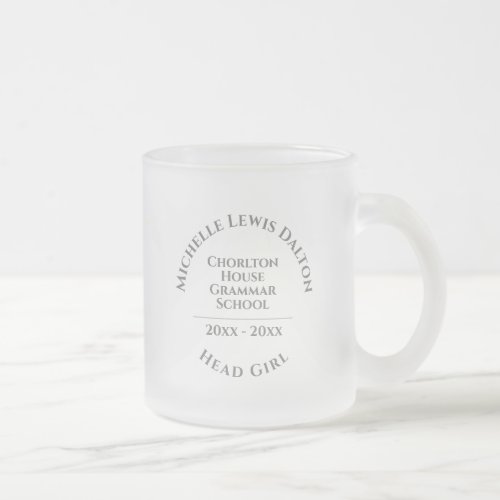 School Head Girl Frosted Glass Coffee Mug