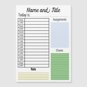 School, Home, Work Dailly colorful Planner 