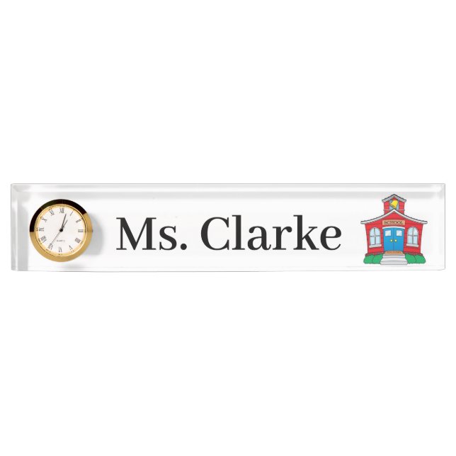 School House Desk Name Plate (Front)