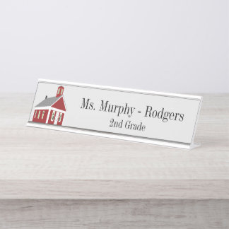 School House Green Teacher's Desk Hanging Wall Des Name Plate