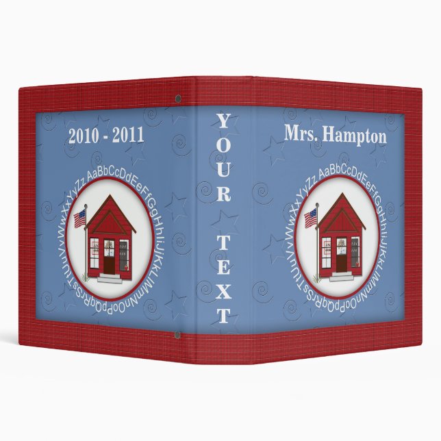 School House Personalized Photo Album 3 Ring Binder (Background)