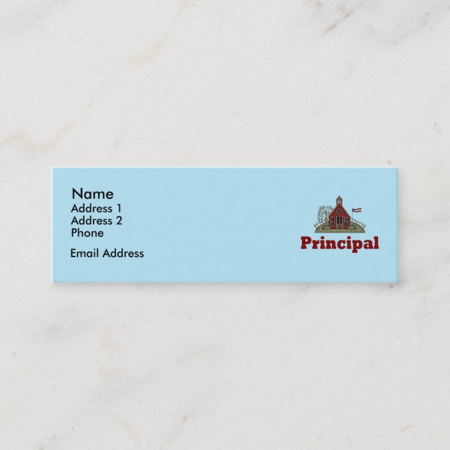 School House Principal Personal Cards (Front)