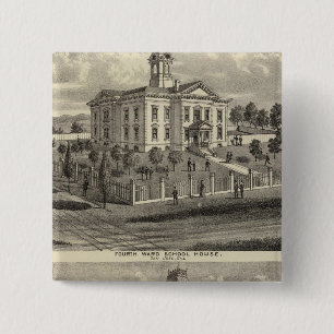 School houses, San Jose, California Pinback Button
