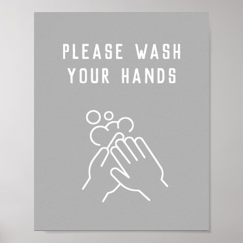 School Hygiene Please Wash Your Hands Poster