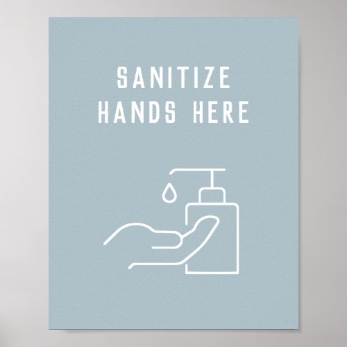 School Hygiene Sanitize Your Hands Here Poster