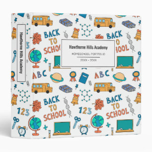 School Icons Homeschool Classroom Portfolio Binder