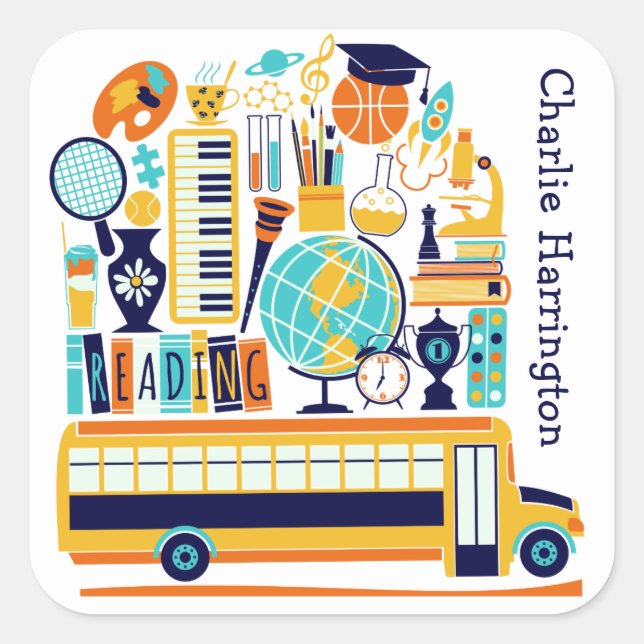 School Illustrations stickers (Front)