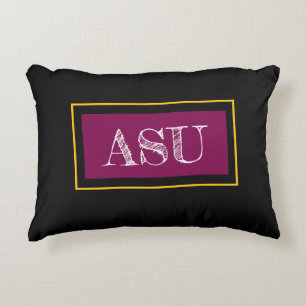 School INITIALS Team Colors Greek Letters YEAR Accent Pillow
