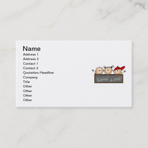 School is Cool Business Card