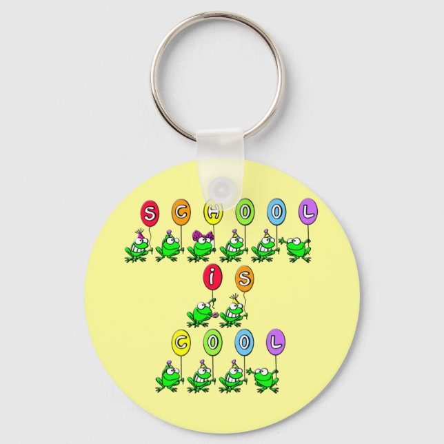 School is Cool - Frogs Keychain (Front)