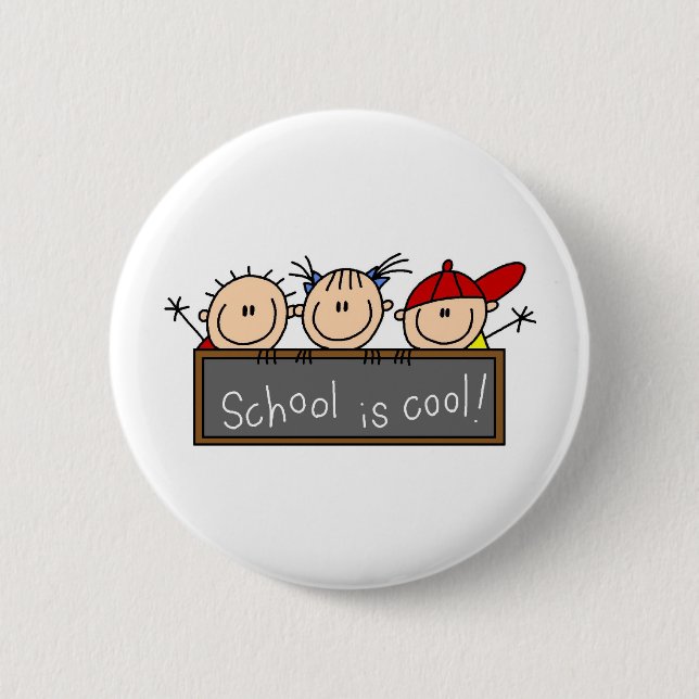 School is Cool Pinback Button (Front)