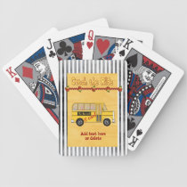 School is Cool School bus Bicycle Playing Cards School is Cool School bus Bicycle Playing Cards