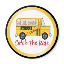 School is Cool School bus Magnet School is Cool School bus Magnet