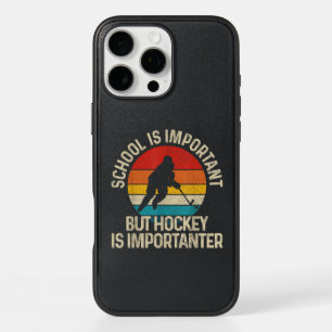 School Is Important But Hockey Is Importanter Funn iPhone 16 Pro Max Case