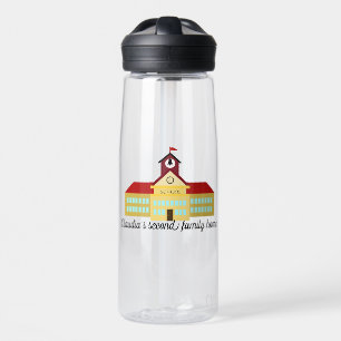 School is my loving family water bottle