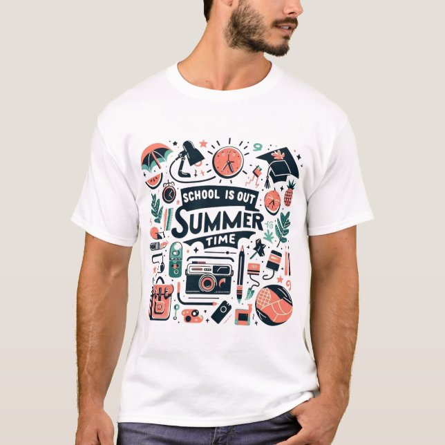 School Is Out - Summer Time Fun T-Shirt (Front)