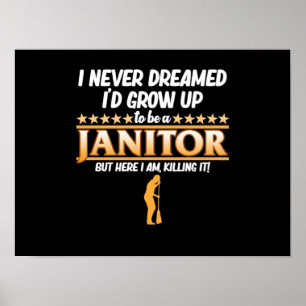School Janitor Custodian Caretaker Appreciation Gr Poster