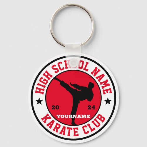 School Karate Club Martial Art Custom Color Sports Keychain