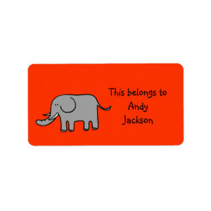 School Labels (elephant)