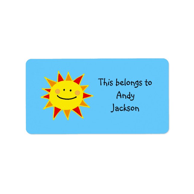 School Labels sun ) (Front)