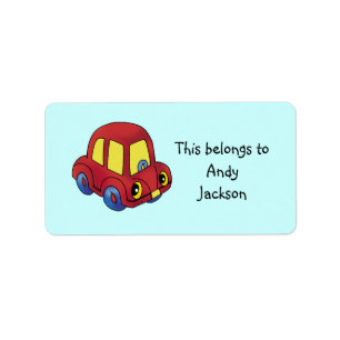 School Labels (toy car)