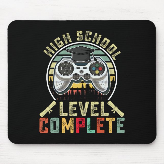 School Level Complete Gamer School Graduation Gift Mouse Pad (Front)