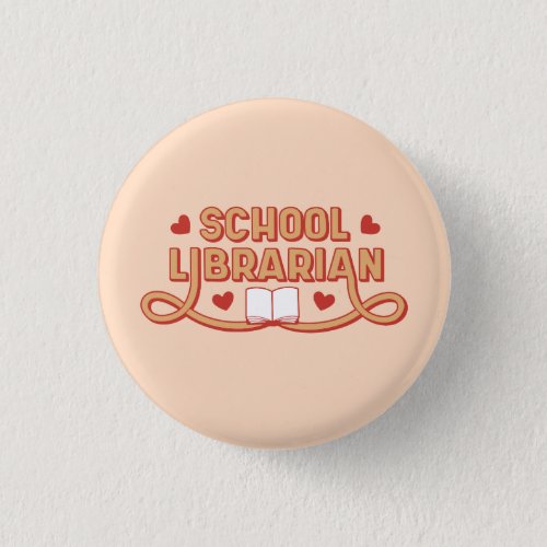 School Librarian Button