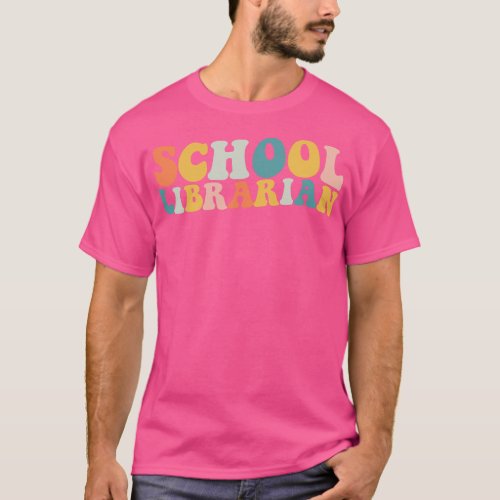 School Librarian Retro Library Book Lovers T_Shirt