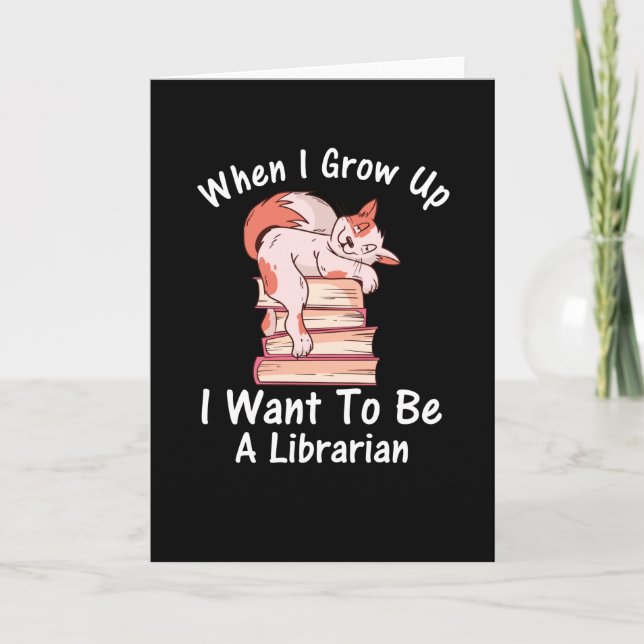 School Library Funny Gift Kids Career Card (Front)