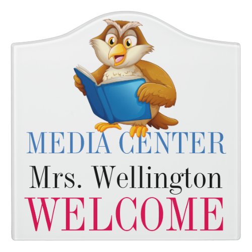 School Library Media Center Classroom Door Sign