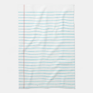 School Lined Leaf Paper Print Kitchen Towel