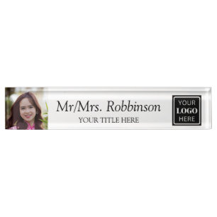 School Logo Employee Photo Name and Position Desk Name Plate