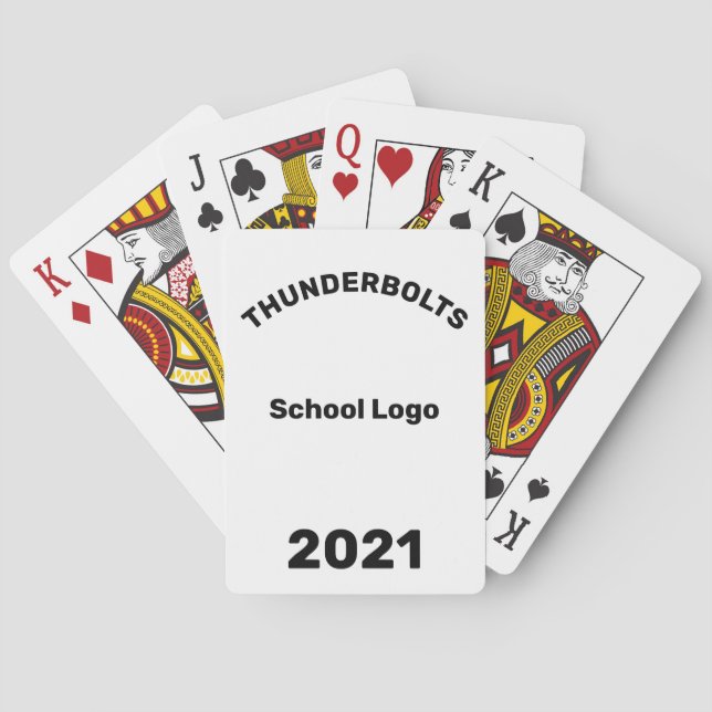 School Logo Personalized Playing Cards (Back)