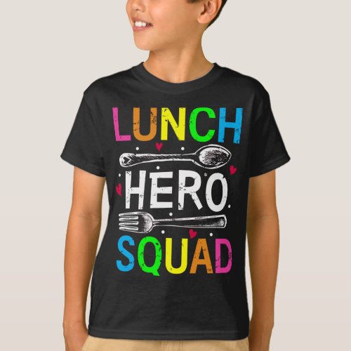 School Lunch Hero Squad Cafeteria Workers Boy T_Shirt