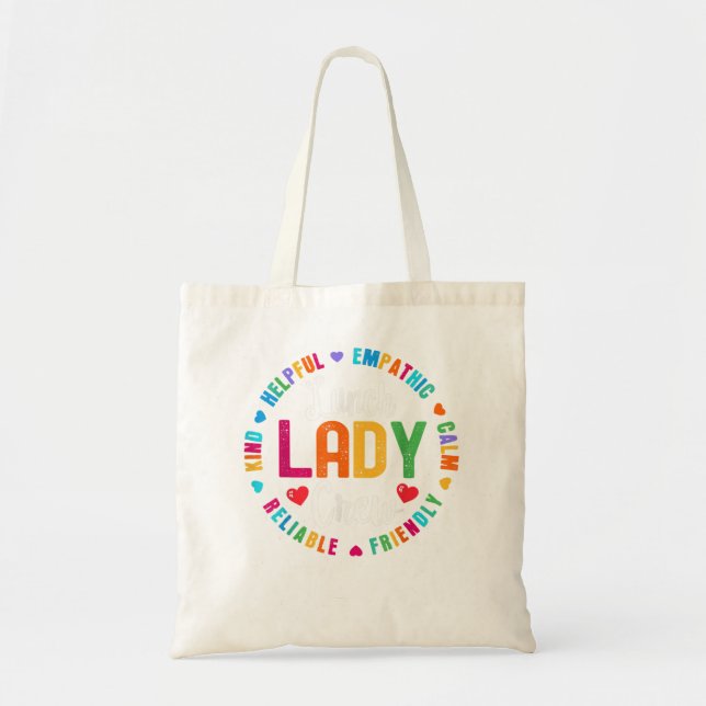 School Lunch Lady Crew Funny Ladies Cafeteria Work Tote Bag (Front)