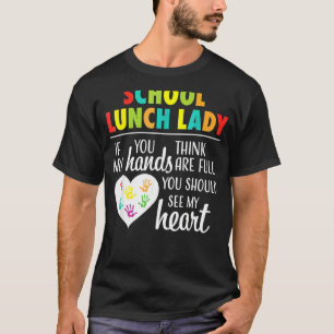 School Lunch Lady Cute Heart Appreciation For Wo T-Shirt