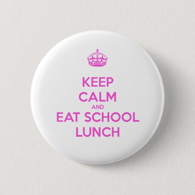 School Lunch Lady Loves Nutrition Pinback Button (Front)