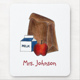School Lunch Personalized Teacher Gift Mouse Pad