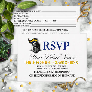 School Mascot Class Reunion RSVP Card