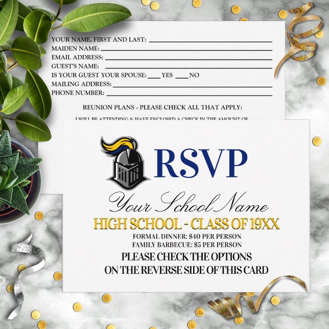 School Mascot Class Reunion RSVP Card (Creator Uploaded)