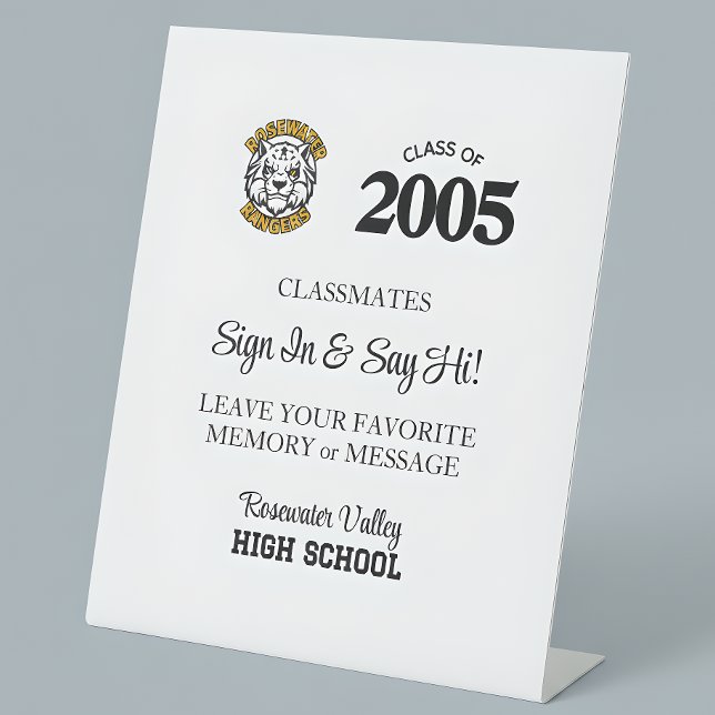 School Mascot Class Reunion Sign Guest Book (Creator Uploaded)