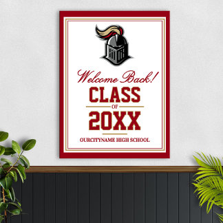 School Mascot Class Reunion Welcome Poster